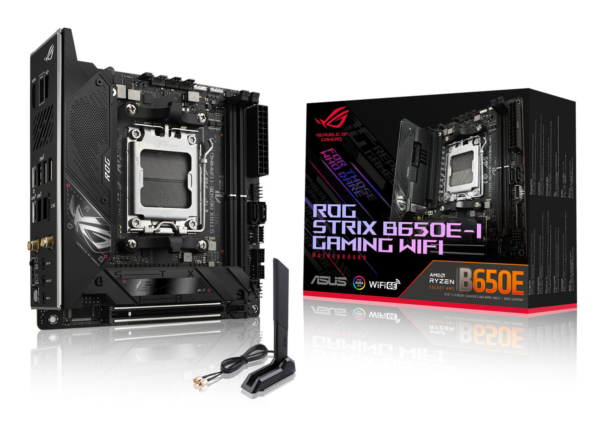 ASUS AMD B650E ROG STRIX B650E-I GAMING WIFI (AM5) Mini-ITX Motherboard, DDR5