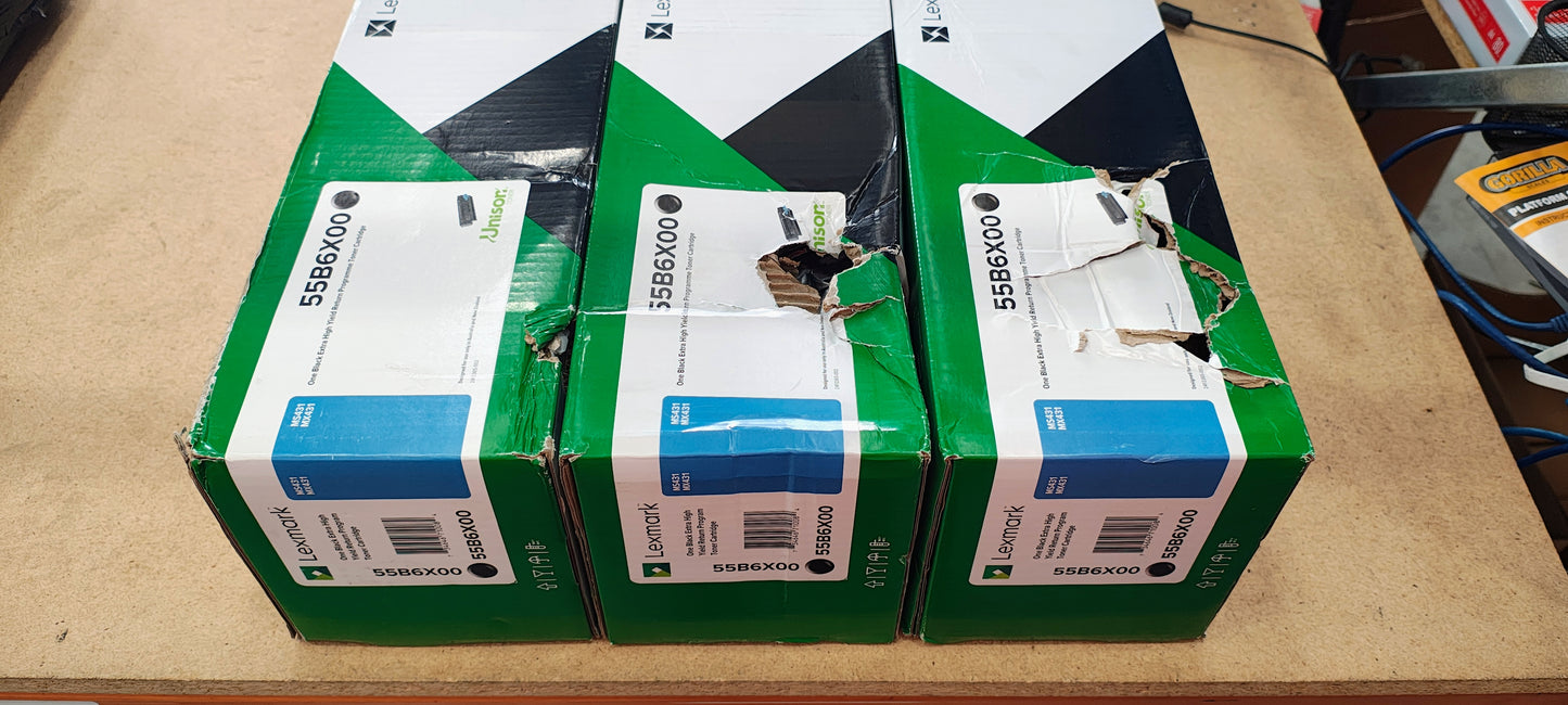 LEXMARK 55B6X00 BLACK EXTRA HIGH YIELD RETURN TONER 20K FOR MS431 MX431 - BOX DAMAGE
