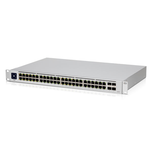 Ubiquiti USW-48-POE, UniFi 48 port Managed Gigabit Layer2 & Layer3 switch, 48x Gigabit Ethernet Ports w/ 32x 802.3at POE , 4x SFP Port Touch Display 210W, 2 Year Warranty