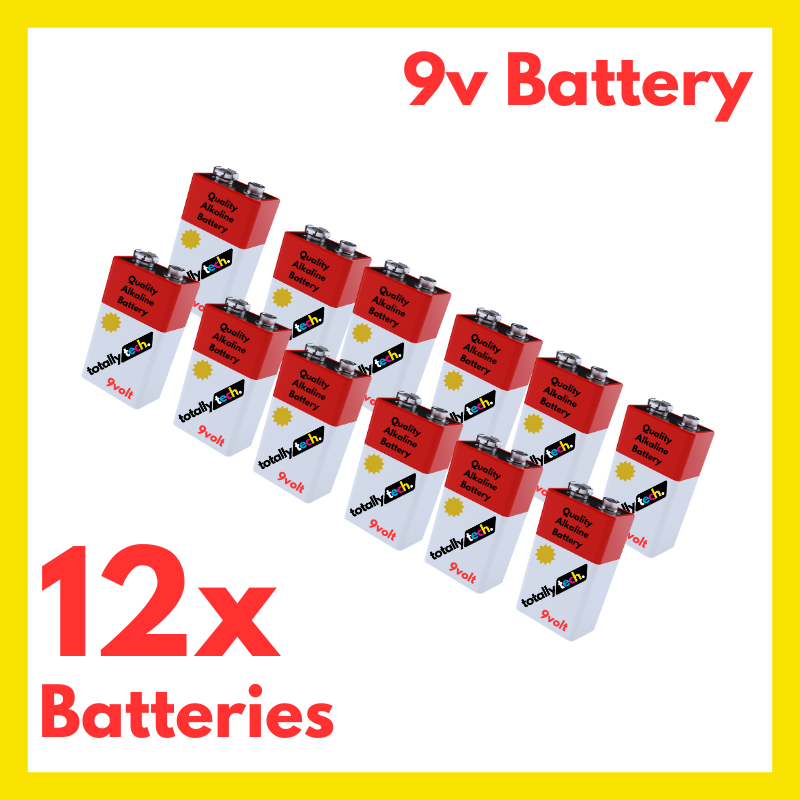 12x 9v 电池 碱性 9 伏电池 12 件 6lr61 重型品质