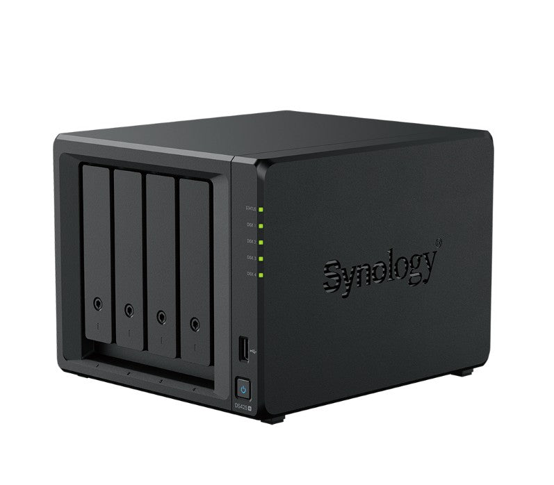 Synology DiskStation DS425+ NAS 4-Bay 3.5' Diskless, Intel Celeron J4125 1 x 1GbE + 1 x 2.5GbE, 2GB RAM, 2 x USB3.2, 3YW, Synology Drives Only