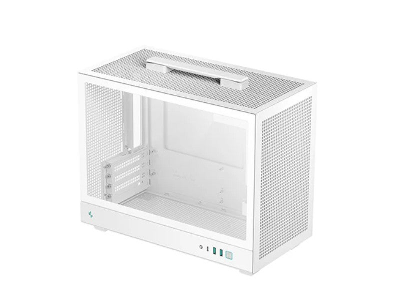 DeepCool CH160 PLUS WH Portable Micro-ATX Compact Case, USB3.0×2, Gen2 Type-C x1, Audio/Mic×1