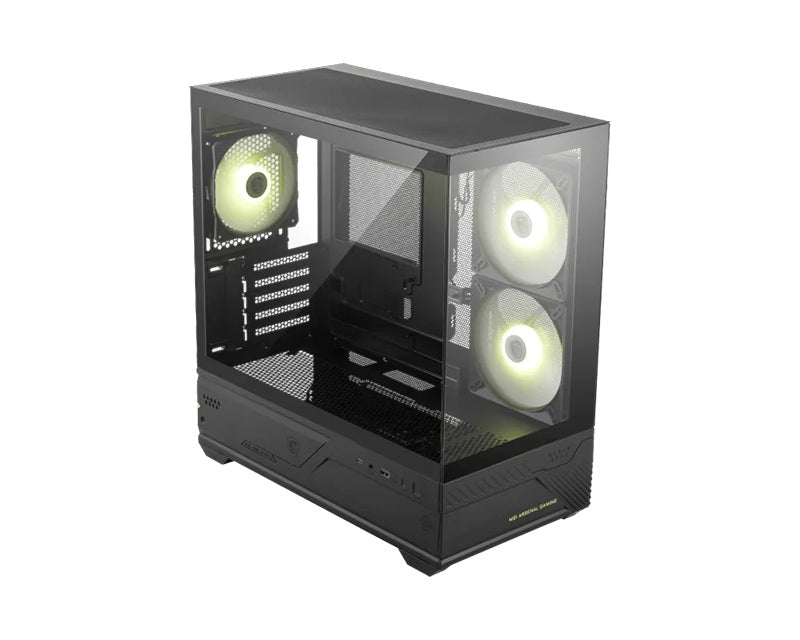 MSI MAG PANO M110R - Black, Mini Tower, 270° Panoramic Glass