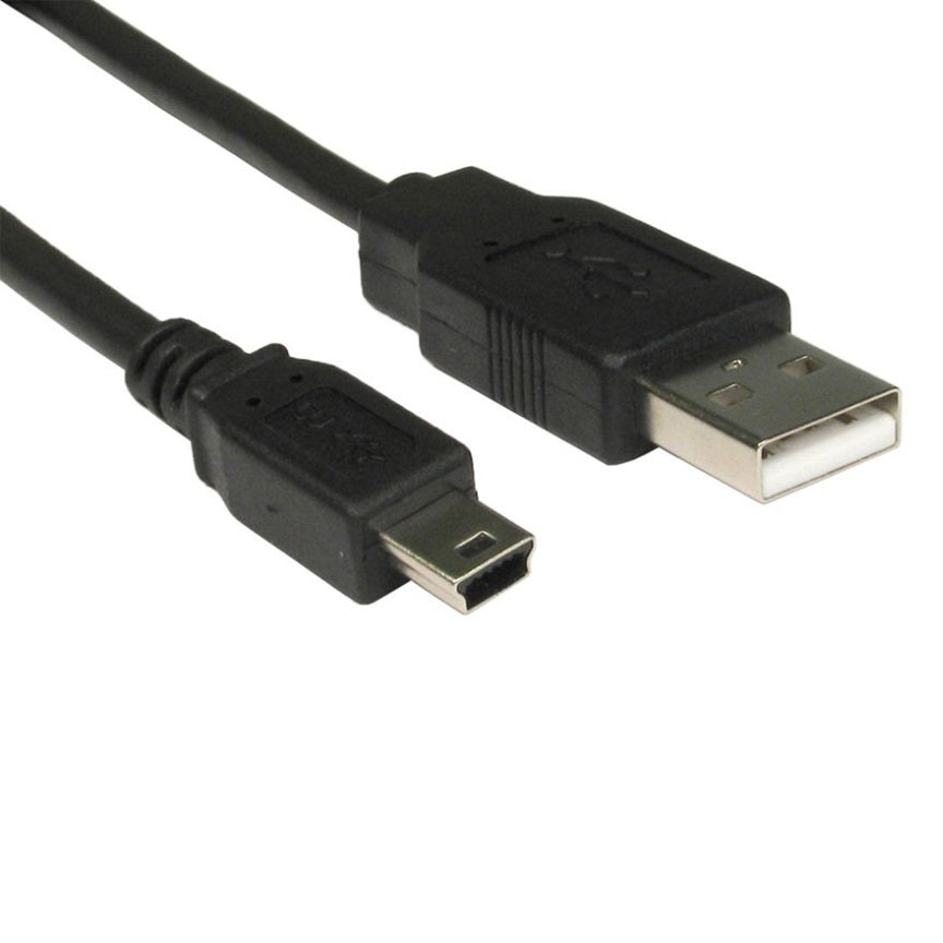 8Ware USB 2.0 Cable 1m A Male to Mini B Black (Pack of 10)