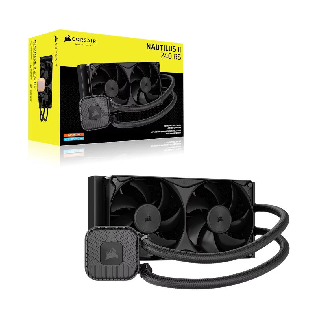 Corsair NAUTILUS II 240 RS Liquid CPU Cooler - Black, 240mm Rad, FlowDrive 2S