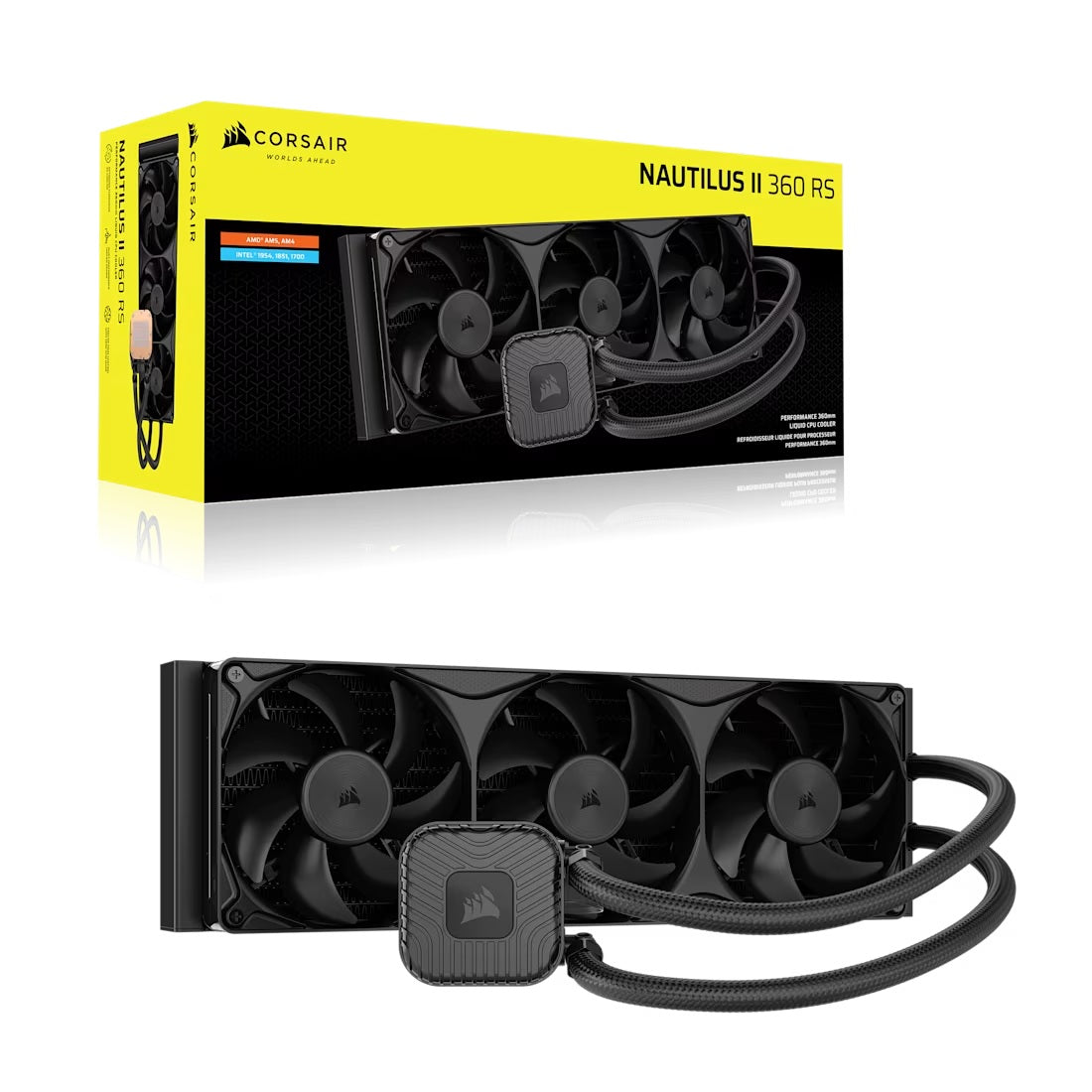 Corsair NAUTILUS II 360 RS Liquid CPU Cooler - Black, 360mm Rad, FlowDrive 2S