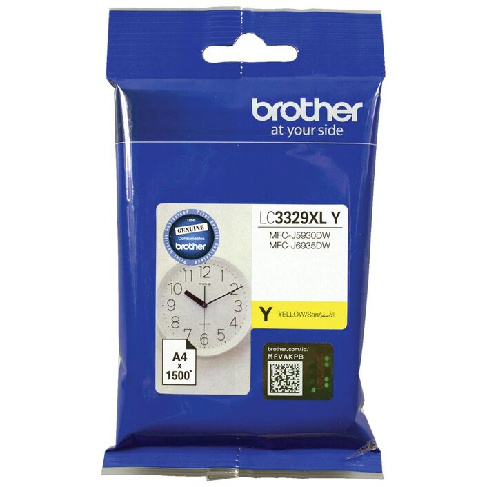 Brother LC3329XLY YELLOW INK CARTRIDGE TO SUIT MFC-J5930DW/J6935DW - UP TO 1500 PAGES