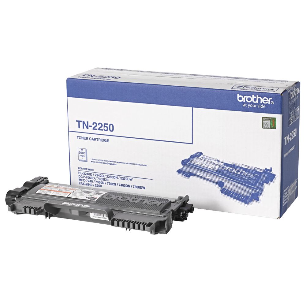 Brother TN-2250 Mono Laser- High Yield, HL-2240D/2242D/2250DN/2270DW, DCP-7060D/7065DN, MFC-7360N/7362N/7460DN/7860DW/7240, FAX-2950/2840 - 2600 p