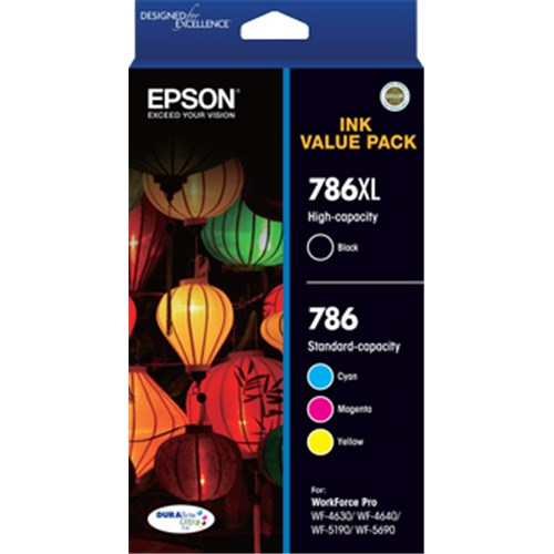 786XL BLK 3CLR STD CAPACITY VALUE PACK TO SUIT WF-4630/ WF-4640
