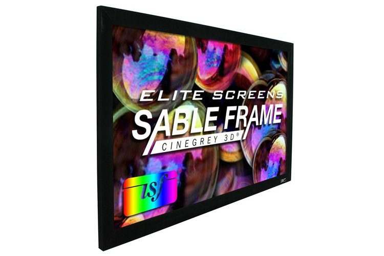 120 FIXED FRAME 169 SILVER PROJECTOR SCREEN CINEGREY 3D - SABLE FRAME 3D