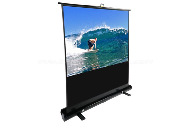 100 PORTABLE 1610 PULL-UP PROJECTOR SCREEN FLOOR PULL UP SCISSOR BACK EZCINEMA
