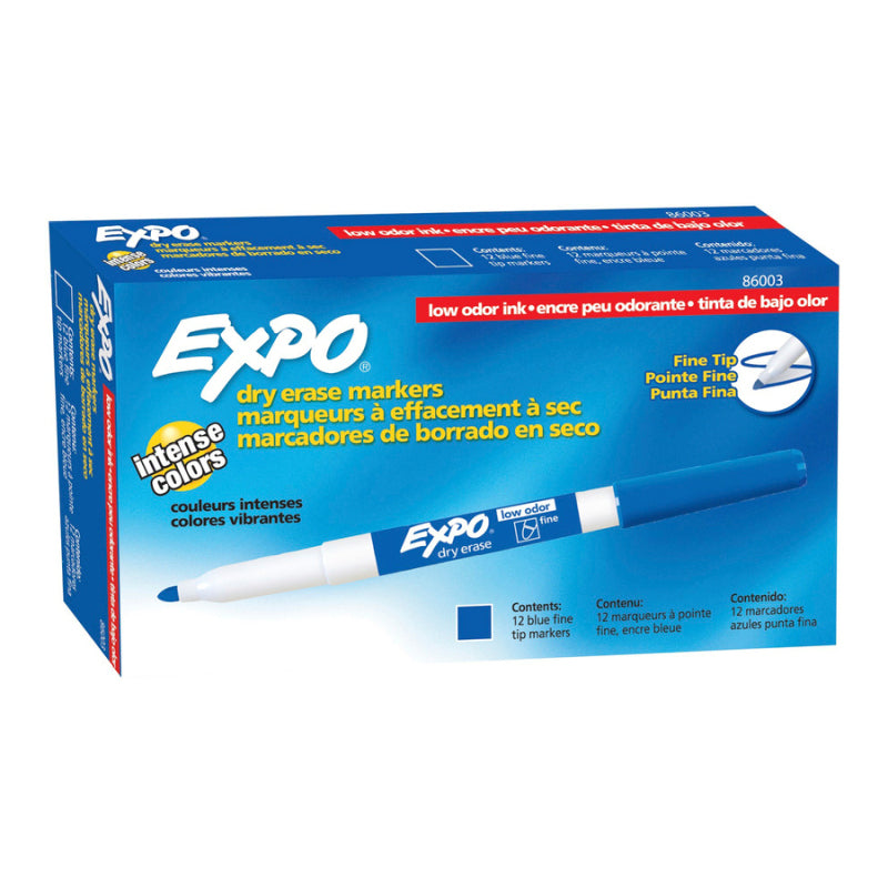 Expo W/B 马克笔 细蓝 Bx12