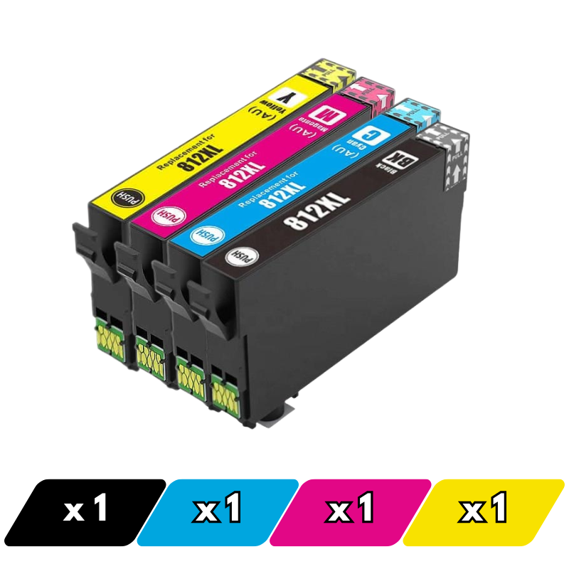 Epson 812 CMYK 墨水包兼容墨盒 C13T05D692 - (1C、1M、1Y、1BK)