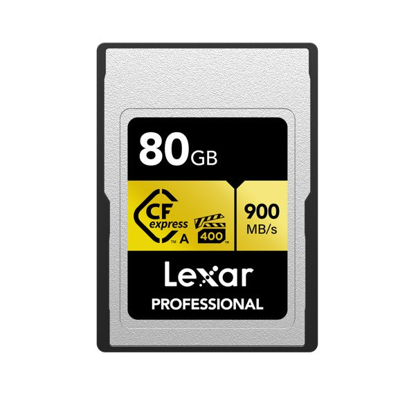 Lexar Professional CFexpress ™Type A card Gold series-CFexpress Type A Professional Gold Series, up to 900MB/s read, 800MB/s write 80GB