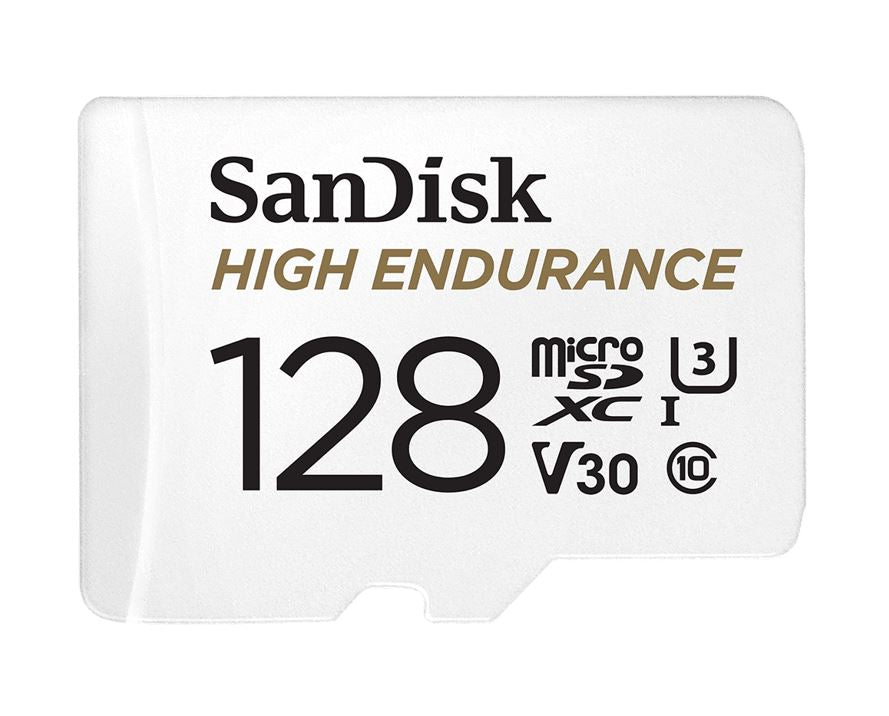 SanDisk High Endurance 128GB microSD 100MB/s 40MB/s 10K hrs 4K UHD C10 U3 V30