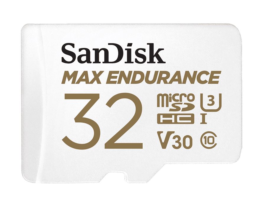 SanDisk Max Endurance 32GB microSD 100MB/s 40MB/s 20K hrs 4K UHD C10 U3 V30