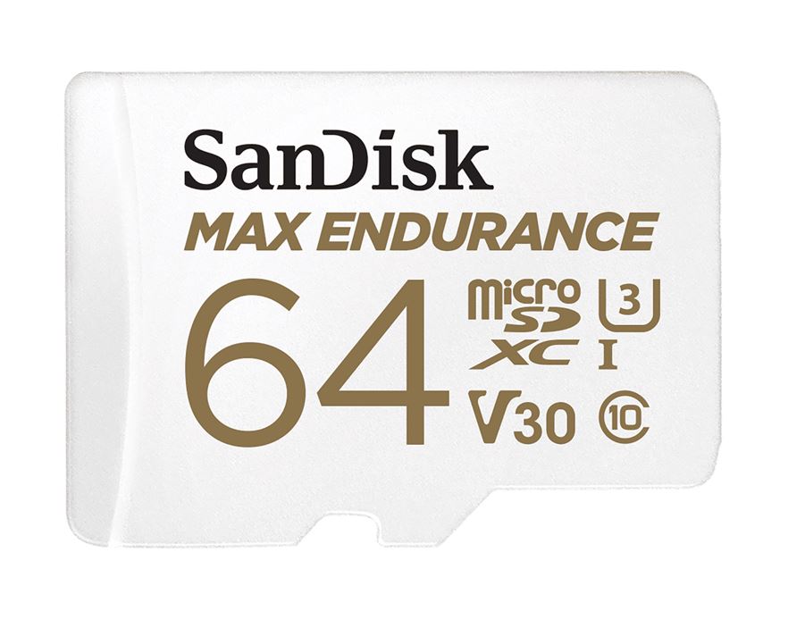 (LS) SanDisk Max Endurance 64GB microSD 100MB/s 40MB/s 20K hrs 4K UHD C10 U3