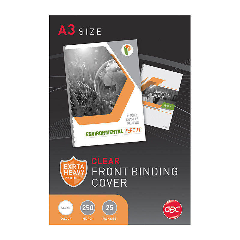 غطاء GBC Clr 250 Mic A3 Pk25