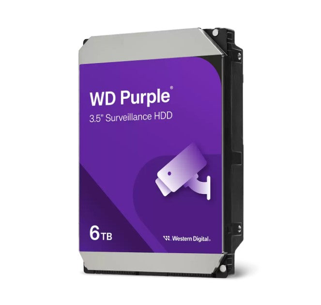 Western Digital WD Purple 6TB 3.5' Surveillance HDD 5400RPM 64MB SATA3 175MB/s