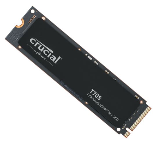 Crucial T705 1TB Gen5 NVMe SSD - 13600/10200 MB/s R/W 600TBW 1400K IOPs 1.5M hrs MTTF DirectStorage for Intel 14th Gen & AMD Ryzen ~CT1000T700SSD3