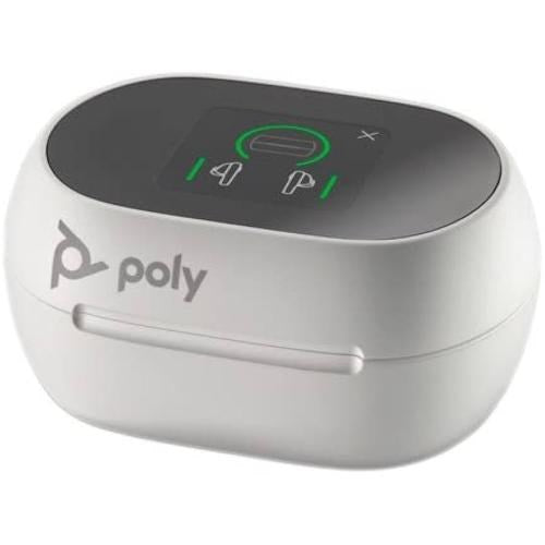 POLY VOYAGER FREE 60 UC WHITE TOUCHSCREEN CHARGE CASE FOR B T700 USB-A ADAPTER