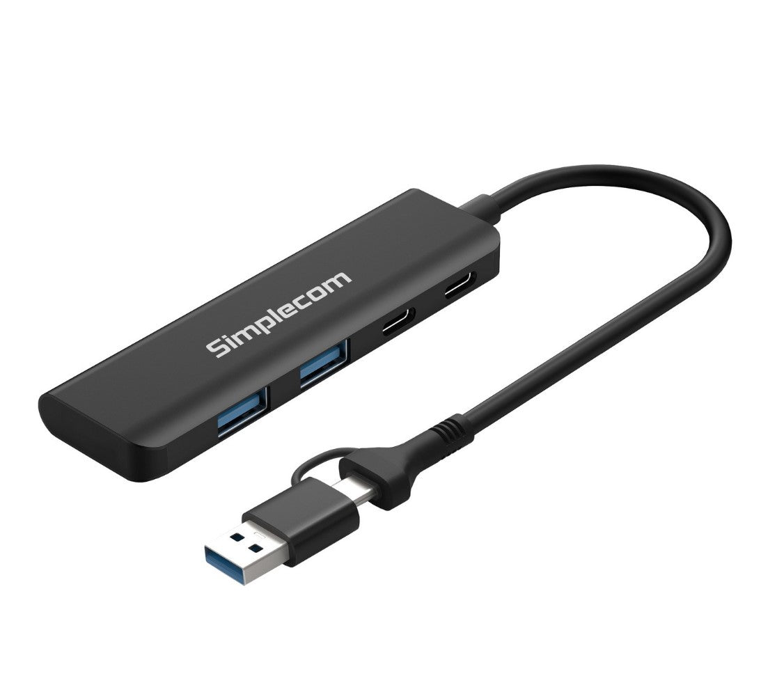 Simplecom CH385 SuperSpeed USB-A and USB-C 4-Port Combo Hub USB 3.2 Gen 1 (2x