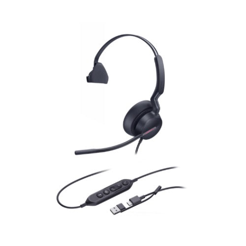 Yealink UH46 Mono C/A, premium single-ear USB headset, Lightweight