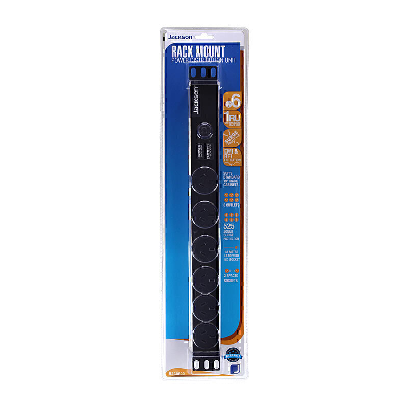 Jackson 6 路机架安装 PDU