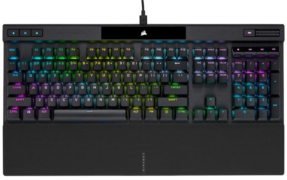 (LS)Corsair K70 RGB PRO Mechanical Gaming Keyboard, Backlit RGB LED, CHERRY MX SPEED, Black, Black PBT Keycaps Professional Gaming