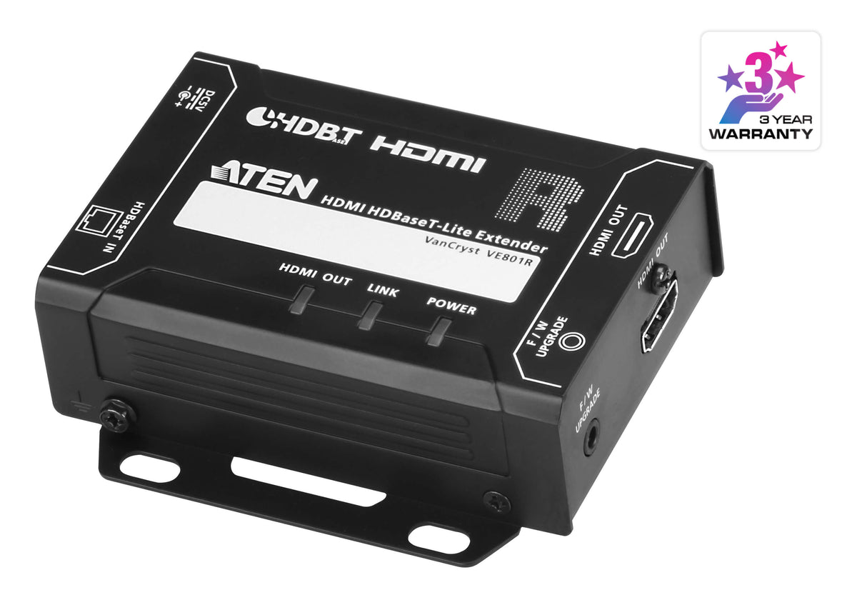 Aten HDMI HDBaseT-Lite Receiver, supports 1080p @ 70m and 4096 x 2160 @ 30 HZ