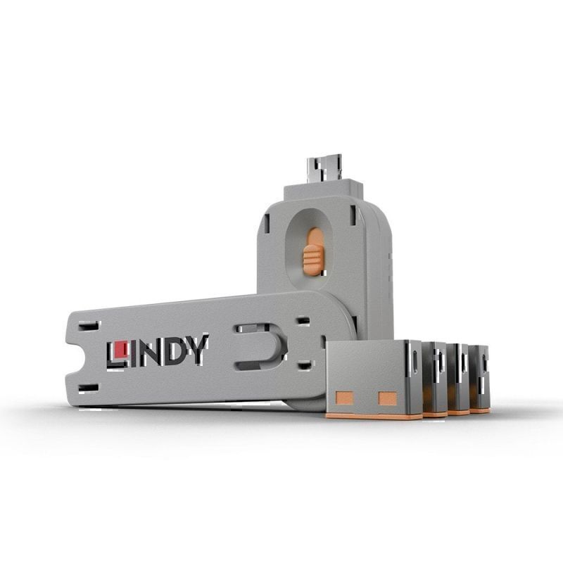 Lindy USBA 端口块/钥匙 x4 O