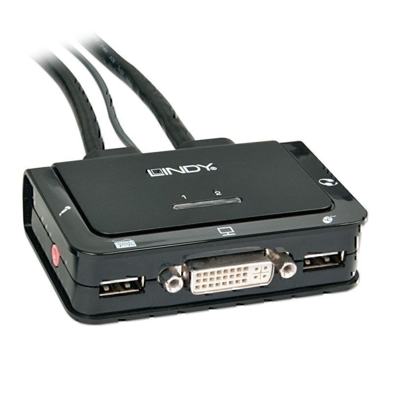 Lindy 2 端口 DVI KVM 切换器