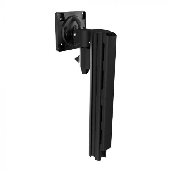 Atdec AWMS-1340 130mm Arm on 400mm Post. 12kg Flat Screens, 10kg Curved Screens, C Clamp Desk Fixing, Black