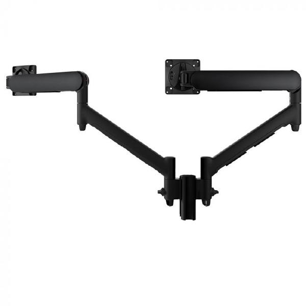 Atdec AWMS-2-D13 Dual Dynamic Monitor Arms on 135mm Post. Max Load: 8kg, Grommet Clamp Desk Fixing, VESA up to 100x100. Black.