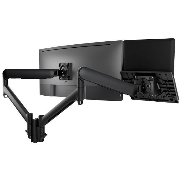 Atdec AWMS-2-ND13 Laptop-Monitor Combo Mount on 135mm Post. Max Load: 8kg, Grommet Clamp Desk Fixing, VESA up to 100x100. Black