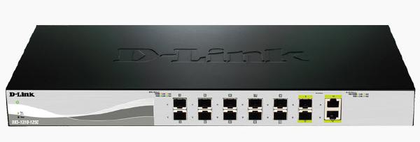D-Link DXS-1210, 12-Port 10 Gigabit Ethernet Smart Managed Switch with 10 SFP+ and 2 BASE-T (100M/1G/2.5G/5G/10G)/ SFP+ Combo Ports