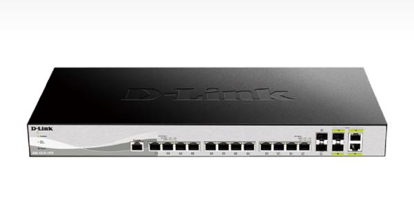 D-Link DXS-1210, 16-Port 10 Gigabit Ethernet Smart Managed Switch with 12 BASE-T, 2 SFP+, 2 (10G) BASE-T/SFP+ Combo Ports