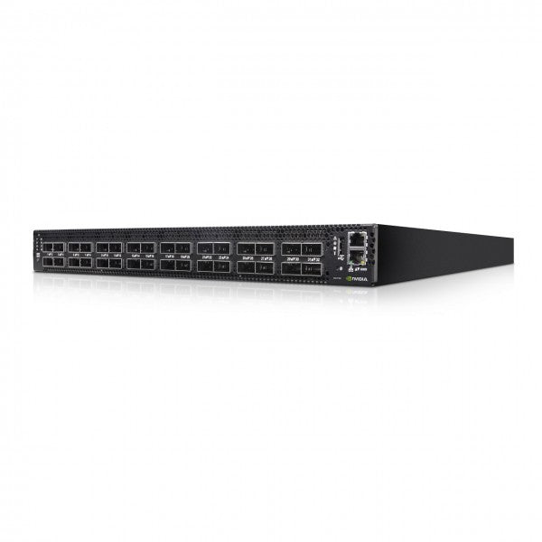 NVIDIA Spectrum SN4700, 32-Port Ethernet Switch - Cumulus Linux with 32 QSFPDD Ports, CPU, C2P Airflow