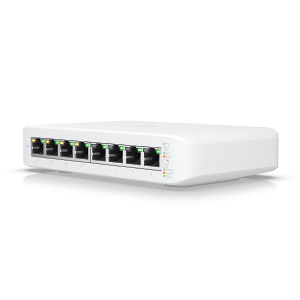 Ubiquiti USW-LITE-8-POE Unifi Lite 8-Port PoE Switch, Layer 2 with 4 PoE+ and 4 Non-PoE Ports, 52w PoE Budget