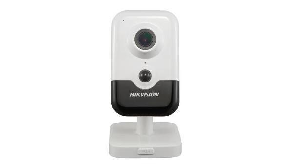 Hikvision Indoor 4MP DS-2CD2443G0-IW PoE Cube Camera 2.8mm Lens with Build in SD Slot, Wi-Fi, Two Way Audio