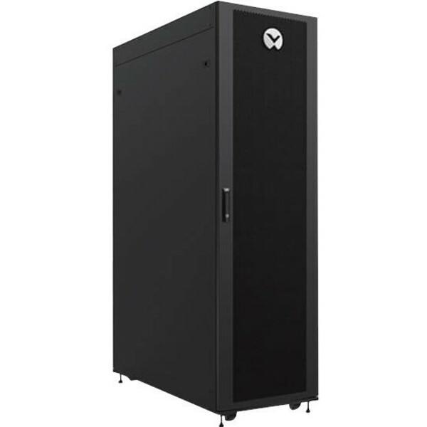 Vertiv VE Rack 42U Floor Standing Enclosed Cabinet for PDU Server, 42Ux600Wx1200D w/ Side Panels and Build up w/ Pallet, Loading capacity up to 1600kg