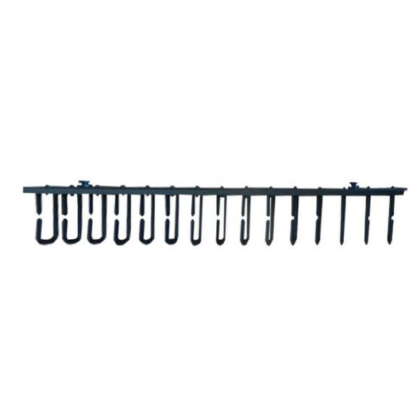 Vertiv 01230878 1U Plastic Vertical Cable Ring Manager, Black Gray