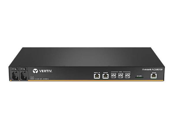 Vertiv Avocent ACS 8000 8-Port Console Server with Single AC Power Supply, 1GB, DDR3 SDRAM, 2x Network (RJ-45), 8x USB, 8x Ethernet Ports