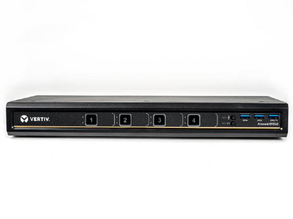 Vertiv Avocent SwitchView Universal DP/H KVM Switch 4-Port Single Display - Power Supply Included