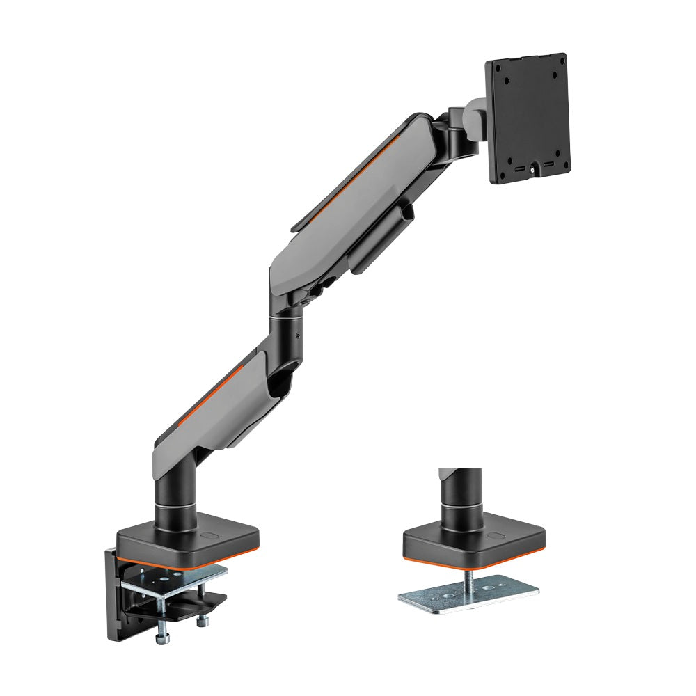 Brateck Single Heavy-Duty Gaming Monitor Arm Fit Most 17'-49' Monitor Up to 20KG, Fit Curved Monitor, VESA 75x75,100x100 (LS)