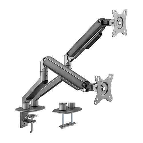 Brateck Dual Monitor Economical Spring-Assisted Monitor Arm Fit Most 17'-32'