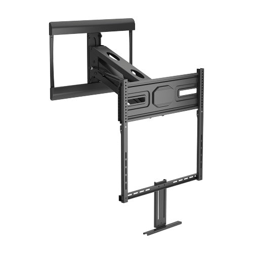 Brateck Premium Pull Down Mantel TV Wall Mount For 65'-85' up to 45KG, Fit Curved TV, Matte Black, 587x650x1098mm (LS)