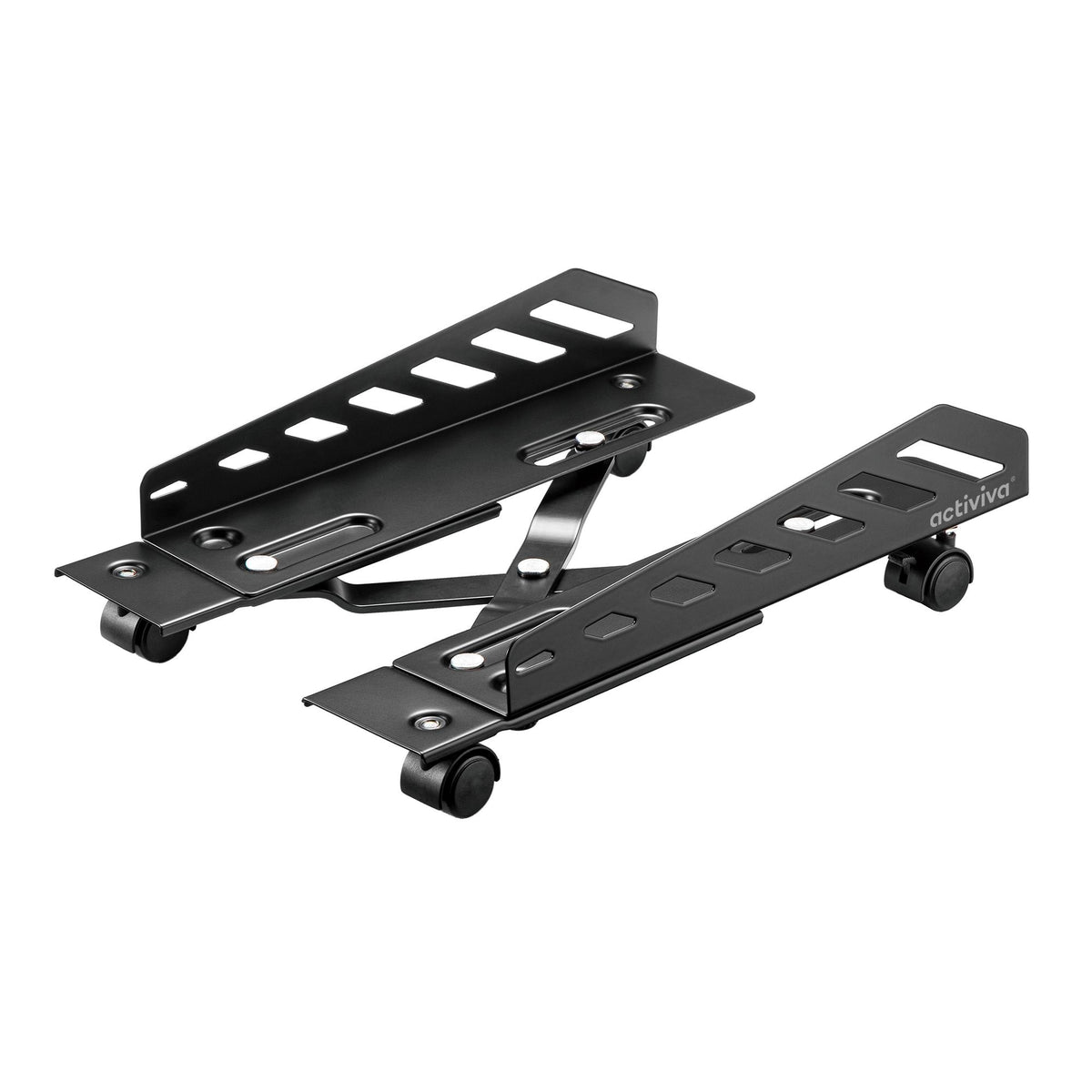 mbeat® activiva Heavy-Duty PC Mobile Floor Stand with Casters Black Adjustable