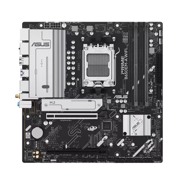 ASUS AMD PRIME B650EM-A WIFI (AM5) mATX Motherboard, DDR5 256GB, 1x PCIe 5.0