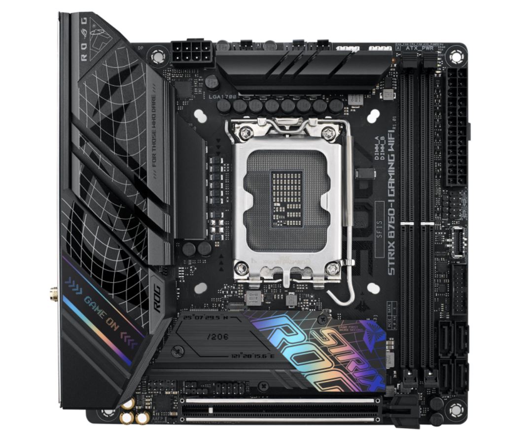 (Allocation TT) ASUS B760 ROG STRIX B760-I GAMING WIFI Intel LGA1700 Mini-ITX Motherboard 64GB, DDR5,1xPCIe 5.0 x16, 2xM.2, 4 xSATA,2.5Gb Ethernet,Wi-